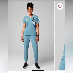 Fabletics Jogger Scrub Set XXL-1X Wave Blue